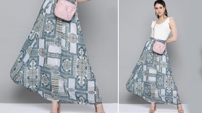 Motif Printed Skirt